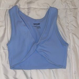 Garage cross front crop top